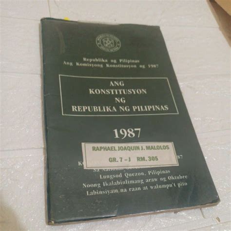 Ang Konstitusyon ng Republika ng Pilipinas, 1987 .